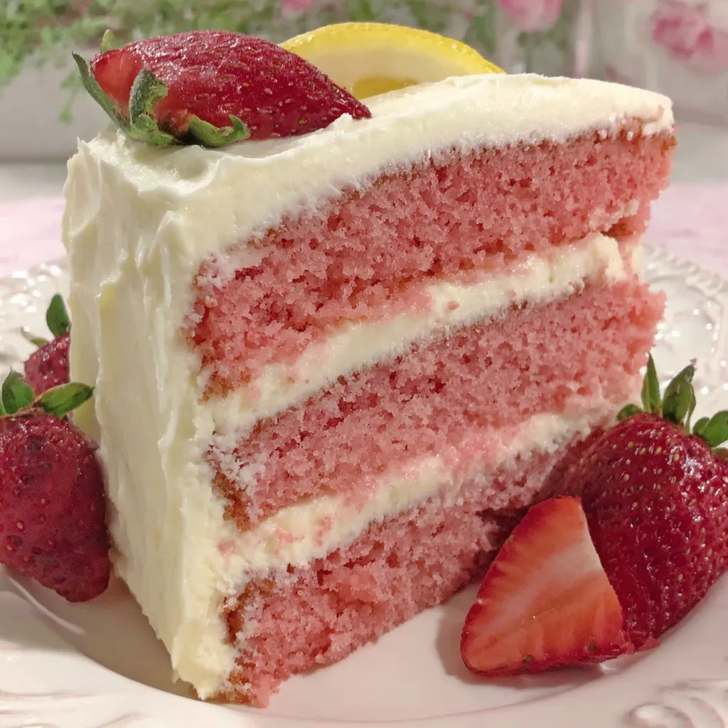 Strawberry Lemonade Layer Cake