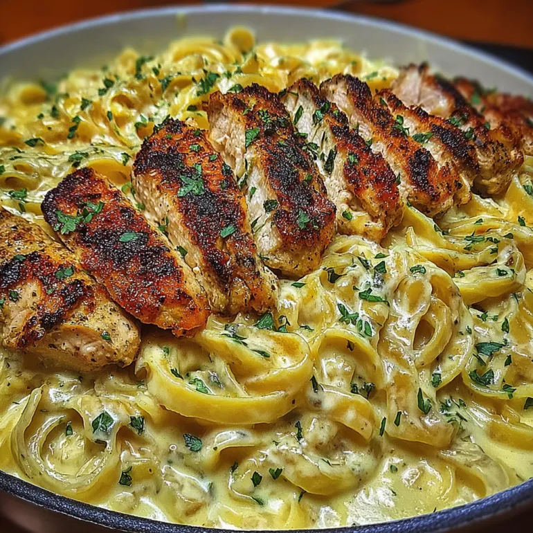 Cheesy Cajun Alfredo Pasta with Chicken