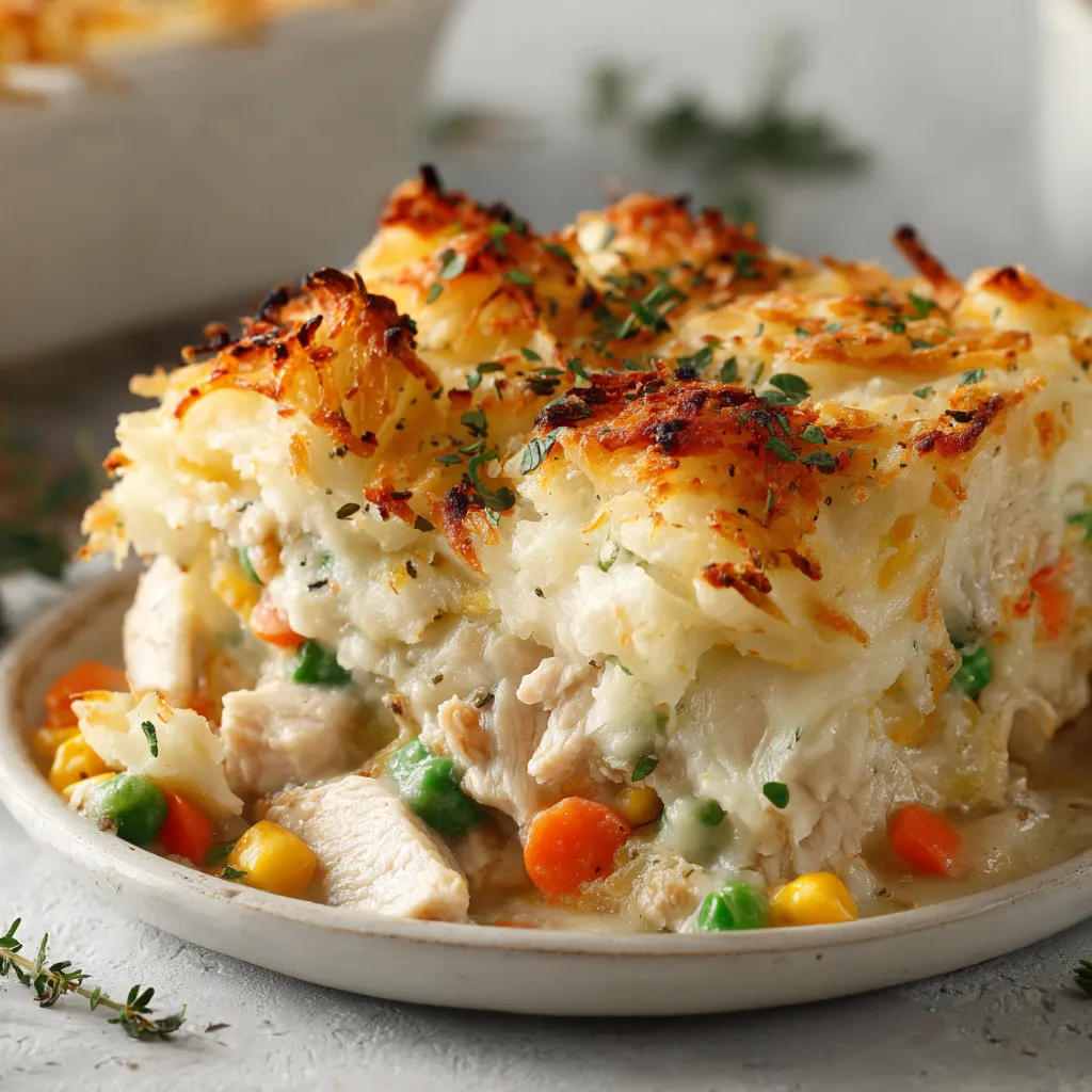 Chicken Shepherd’s Pie With Hash Browns