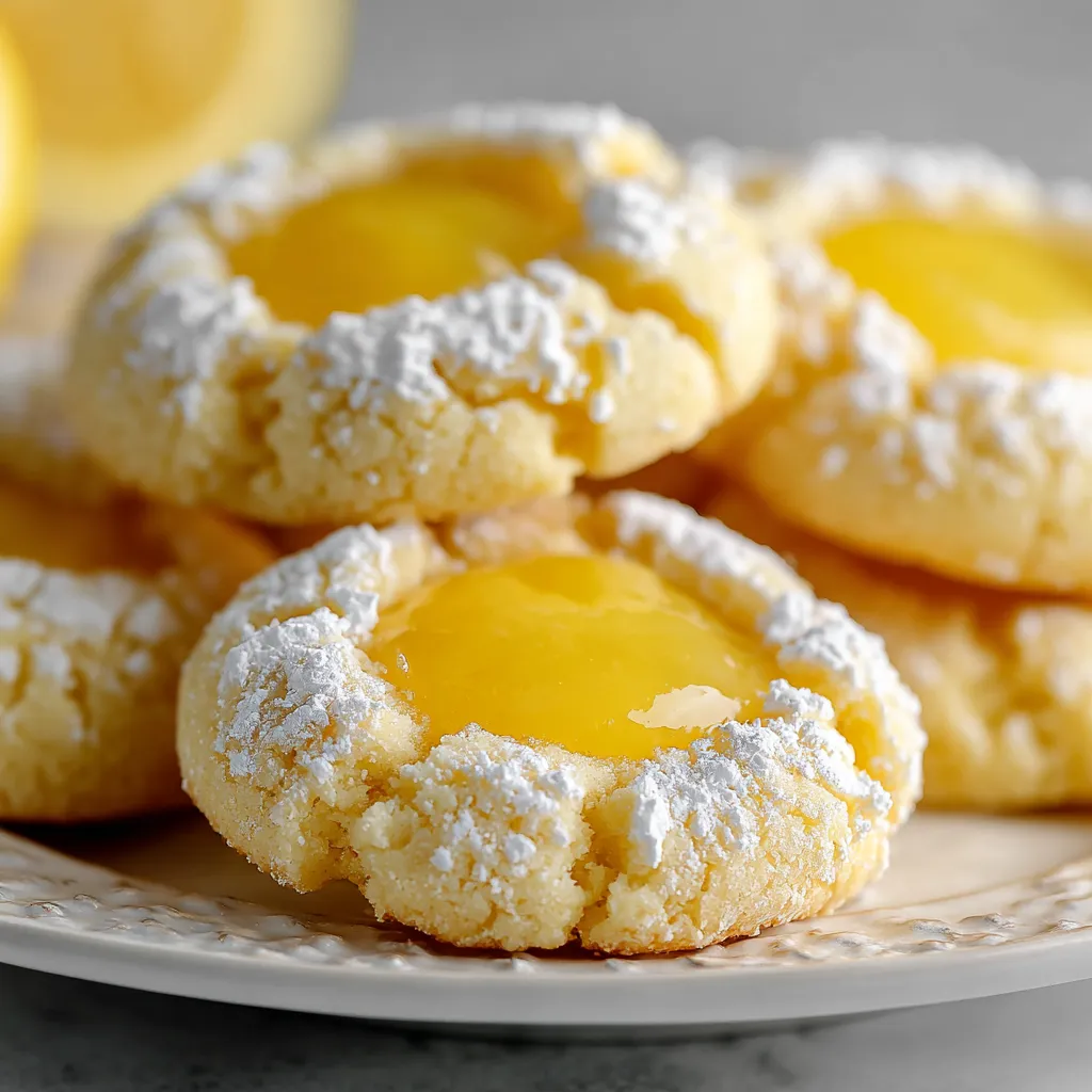 Lemon Curd Thumbprint Cookies
