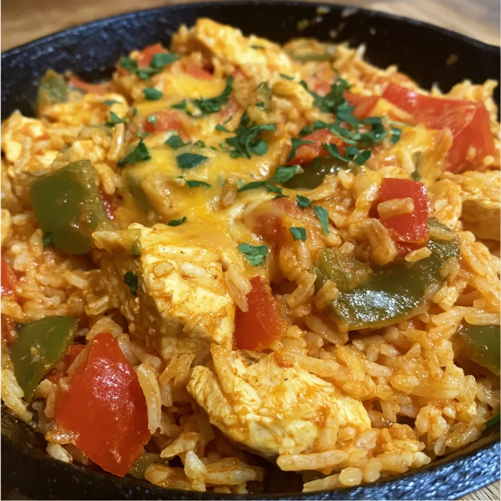 Queso Chicken Fajita Skillet