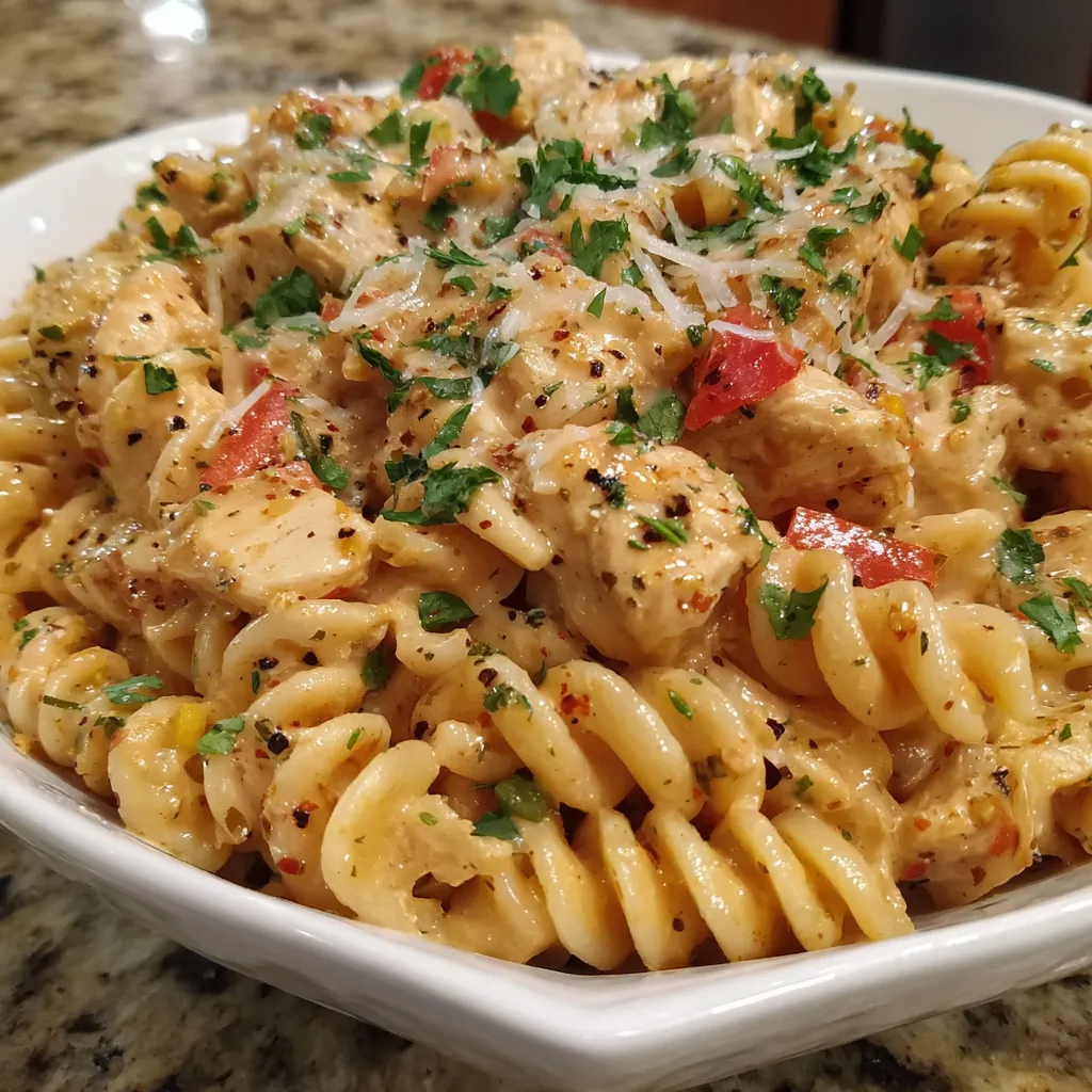 Cheesy Rotel Chicken Pasta