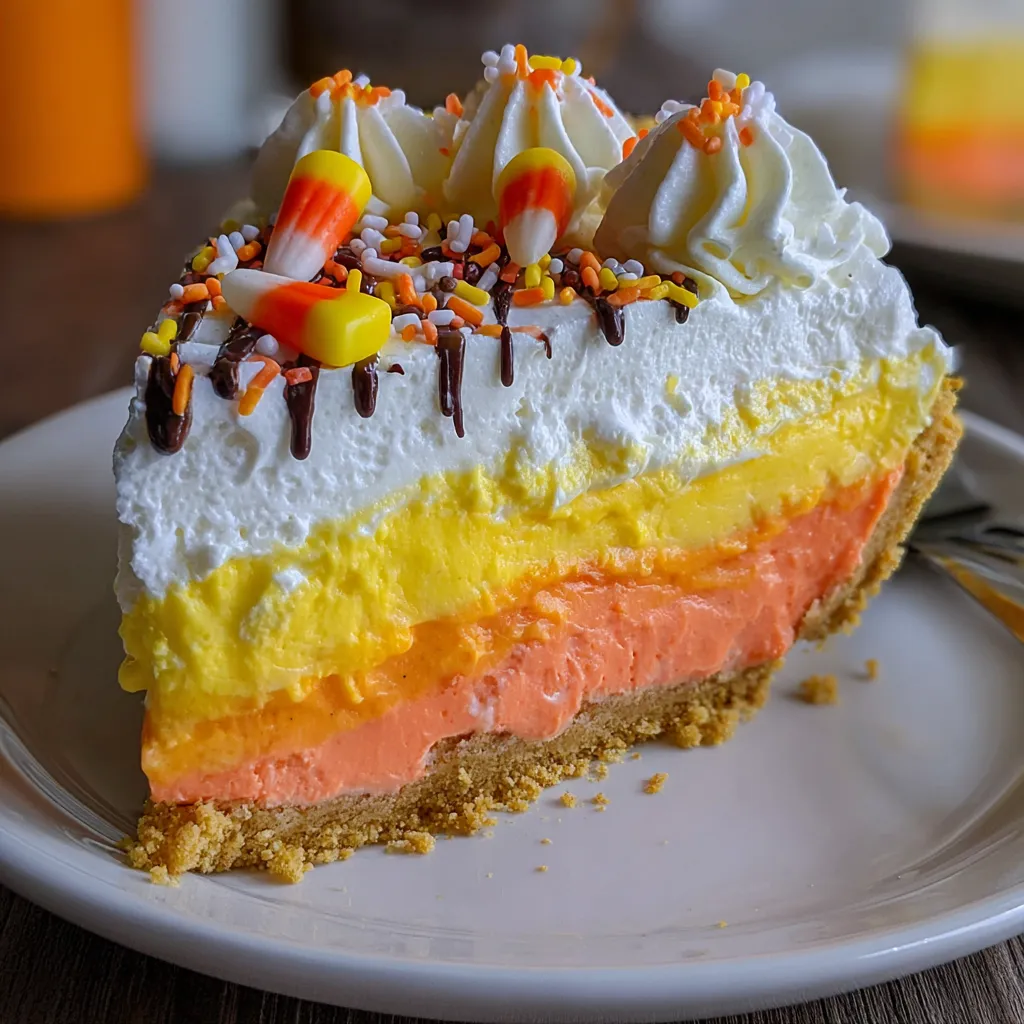 Layered Candy Corn Pie