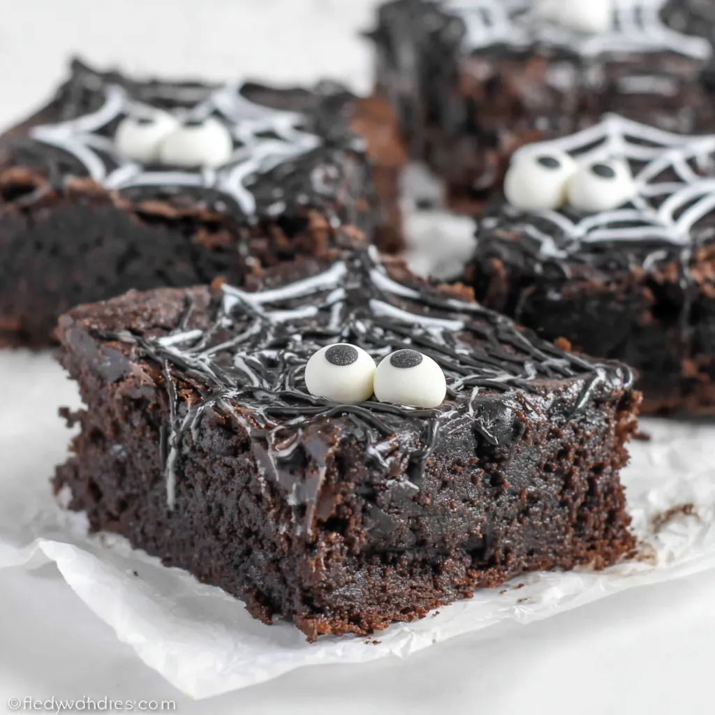 Spider Web Brownies