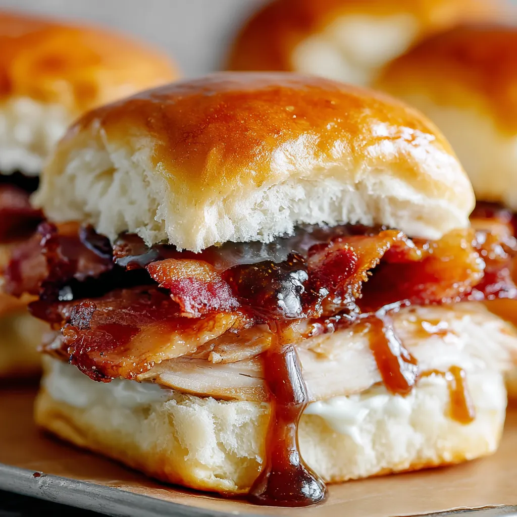 Maple Bacon Turkey Sliders (Hawaiian Rolls)