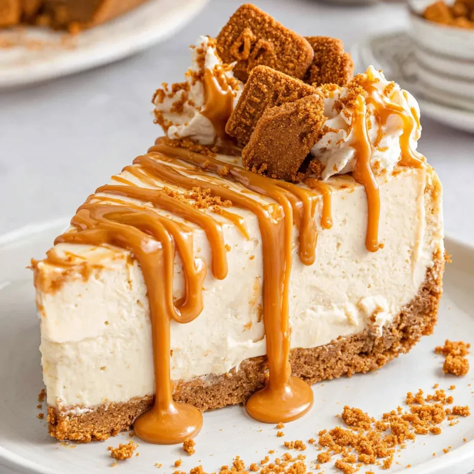 No-Bake Biscoff Cheesecake