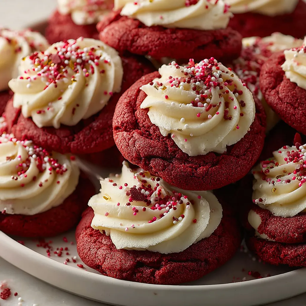 Red Velvet Cookies with Cream Cheese Frosting