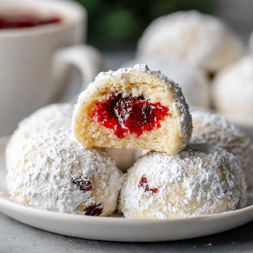 Cherry Snowball Cookies