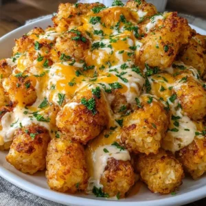 Cheddar Ranch Chicken Tater Tot Bake