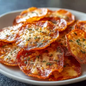 Home Made Snacks: Pepperoni and Cheese Crisps Recipe