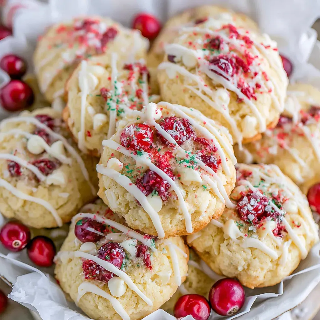 Holiday White Chocolate Cranberry Cookies