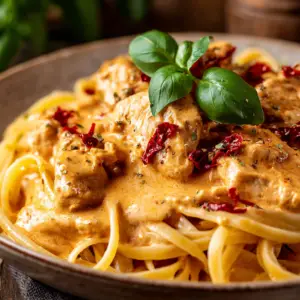 Creamy Spicy Vodka Pasta with Chicken
