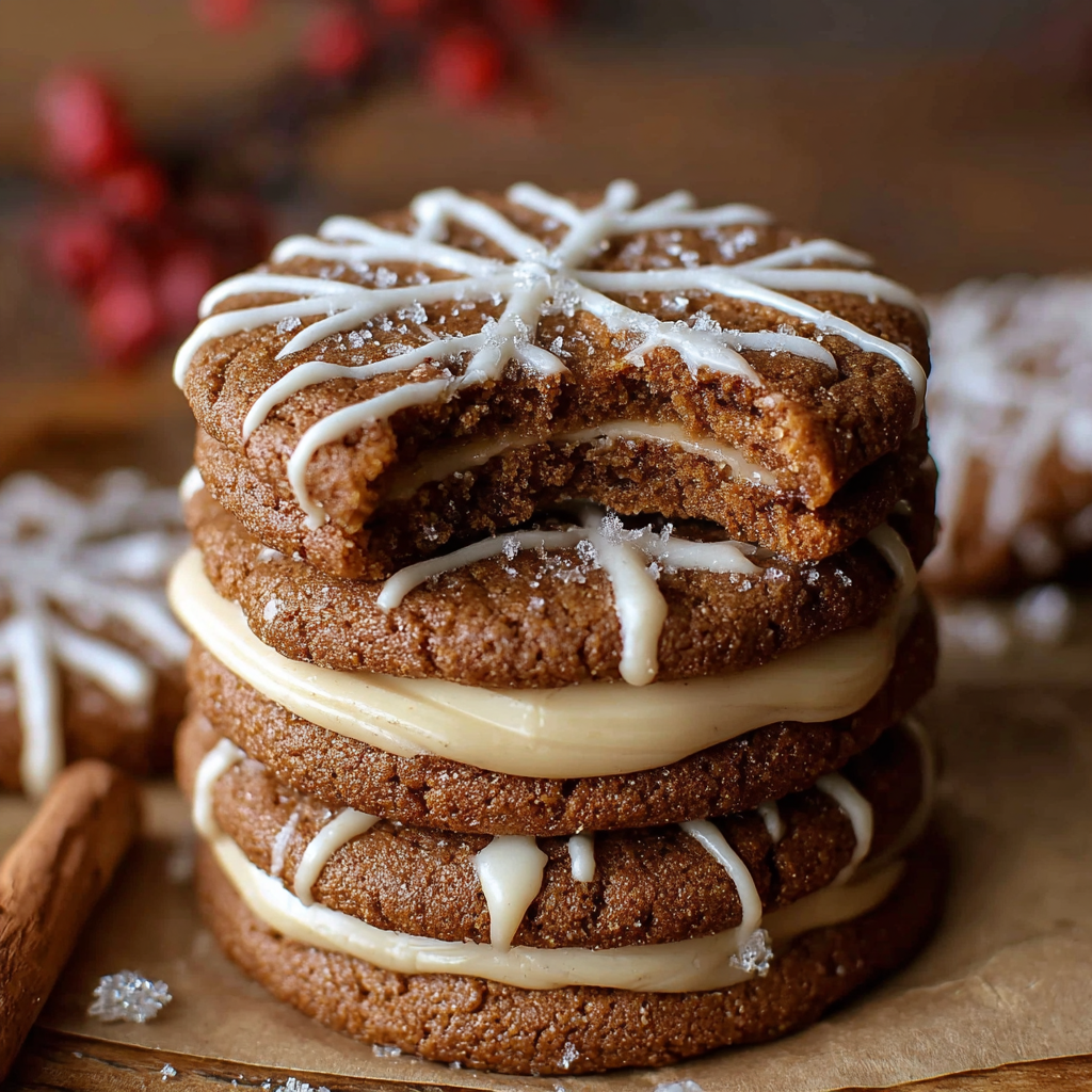 Gingerbread Cheesecake Cookies