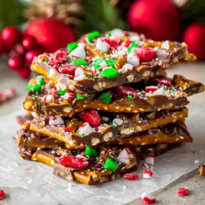 Christmas Toffee Pretzel Bark