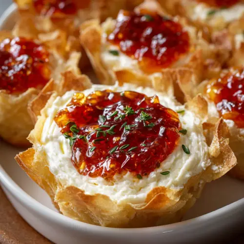 Quick Pepper Jelly Cream Cheese Appetizer Dip And Bites