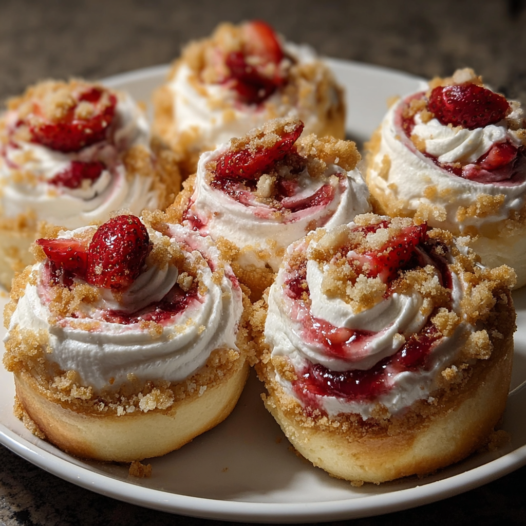 Strawberry Shortcake Cheesecake Rolls