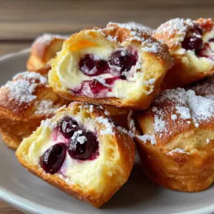 Cherry Cheesecake Crescent Muffins
