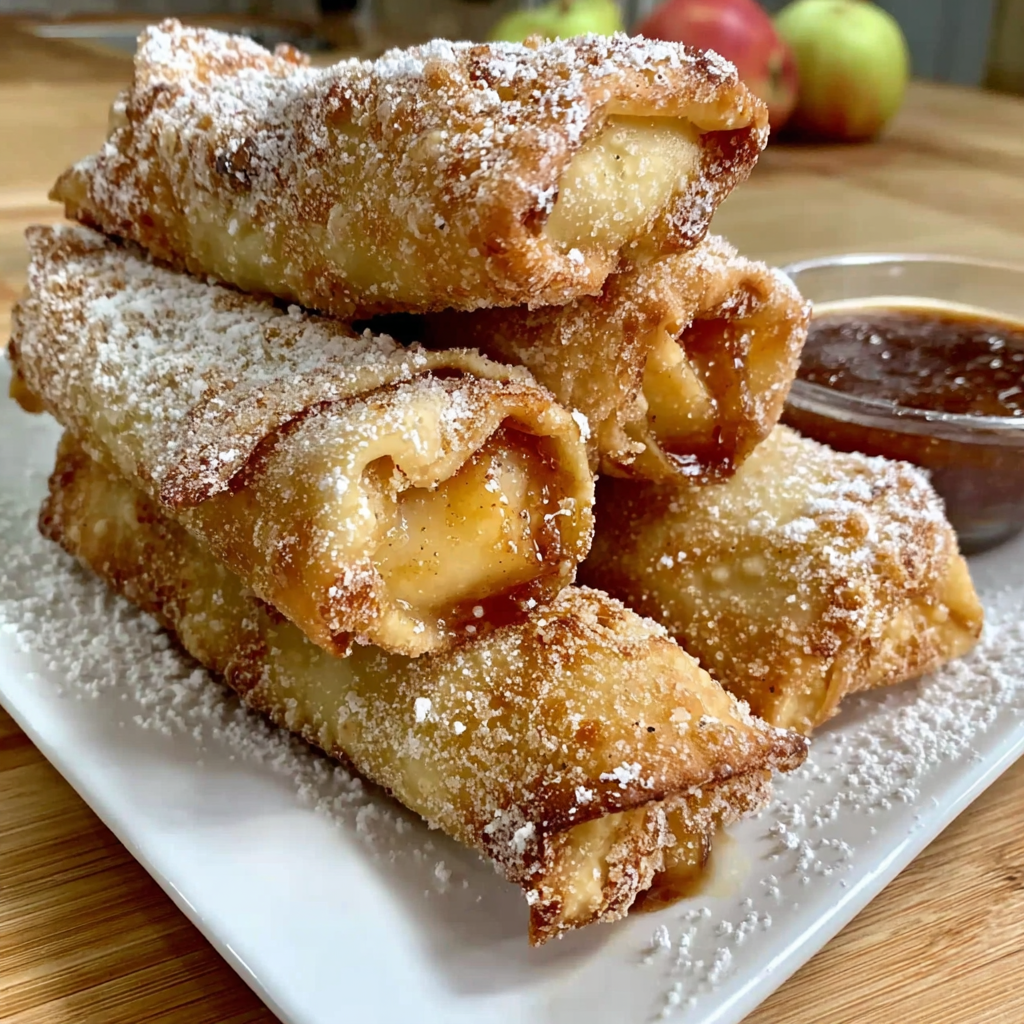 Peach Cobbler Egg Rolls