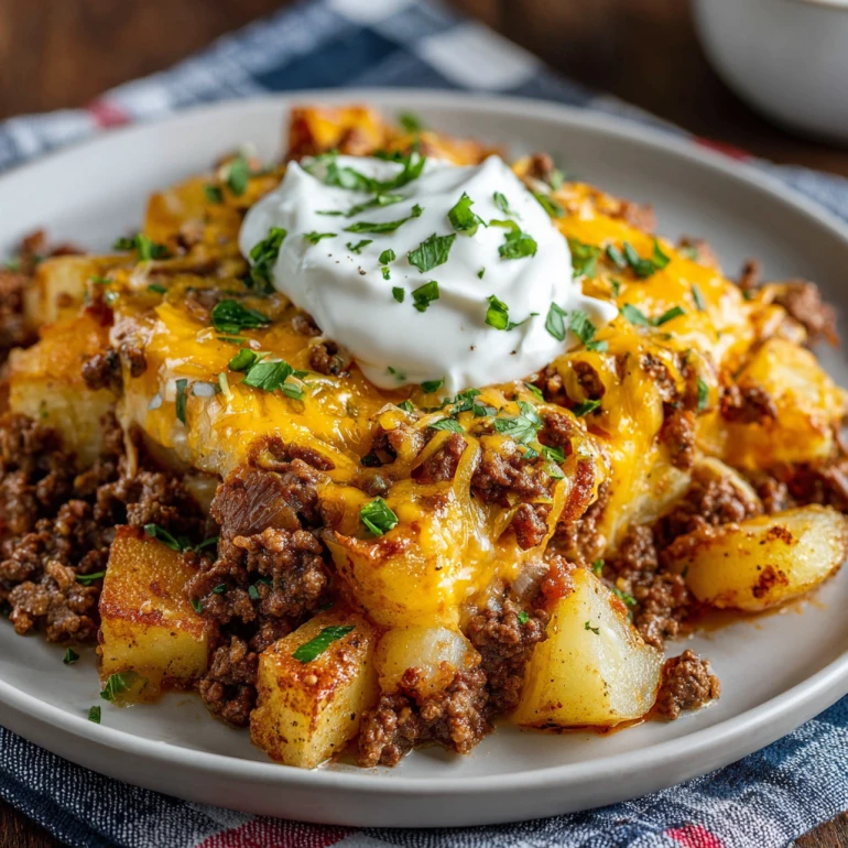 Ground Beef and Potatoes Casserole
