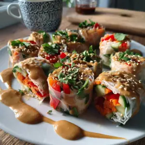 Spring Rolls with Peanut Sauce