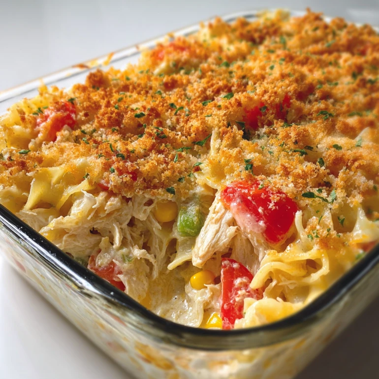 Chicken Cheddar Noodle Bake