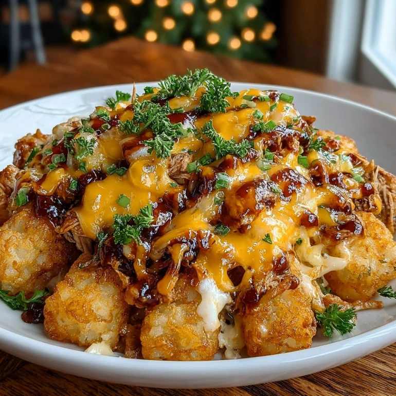BBQ Chicken Tater Tot Casserole