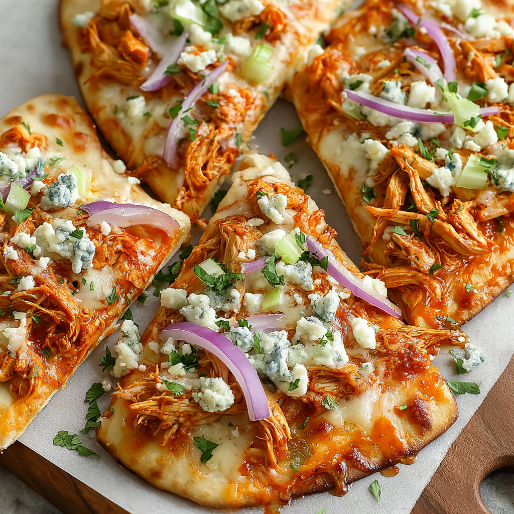 Buffalo Chicken Flatbread Pizza