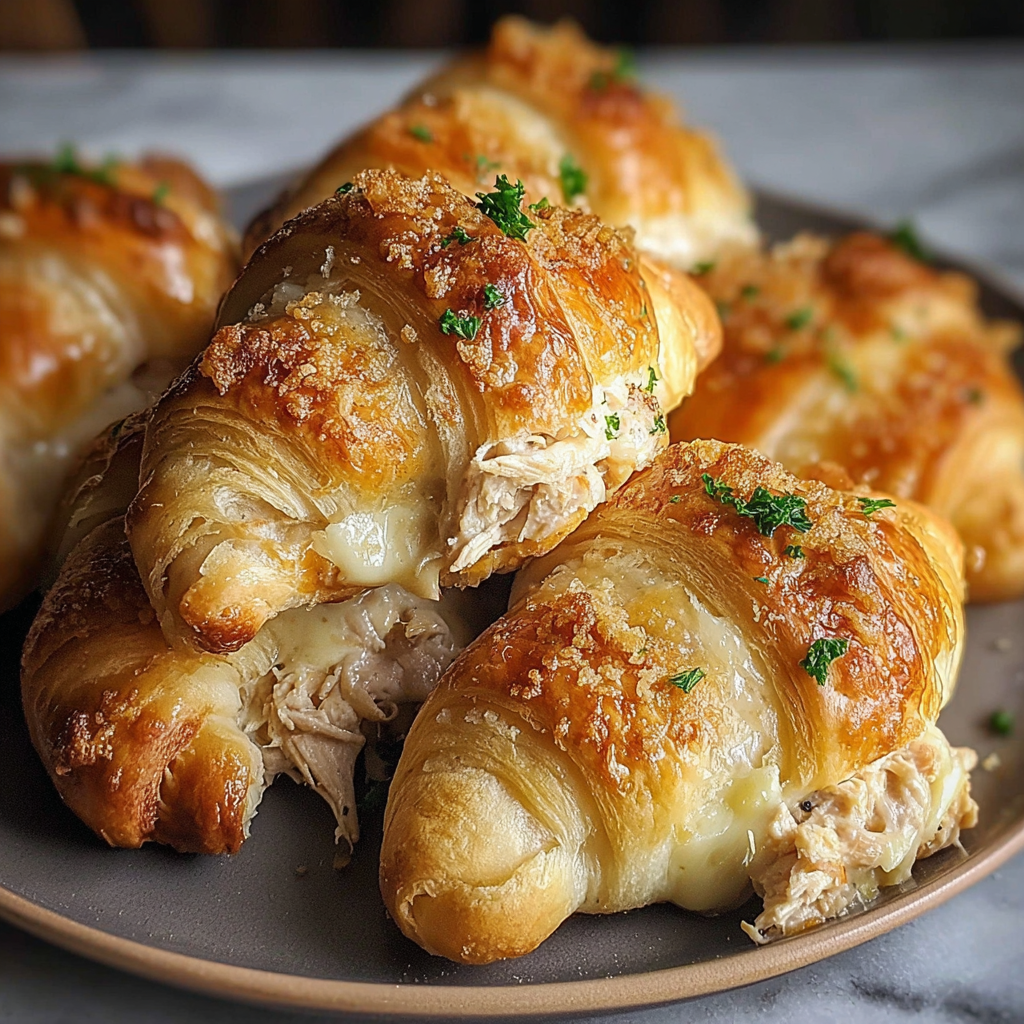 Baked Chicken Stuffed Crescent Rolls