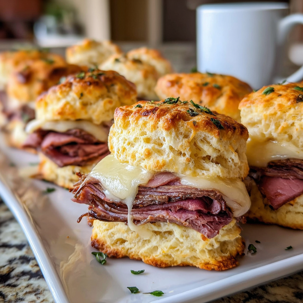 Baked French Dip Biscuits