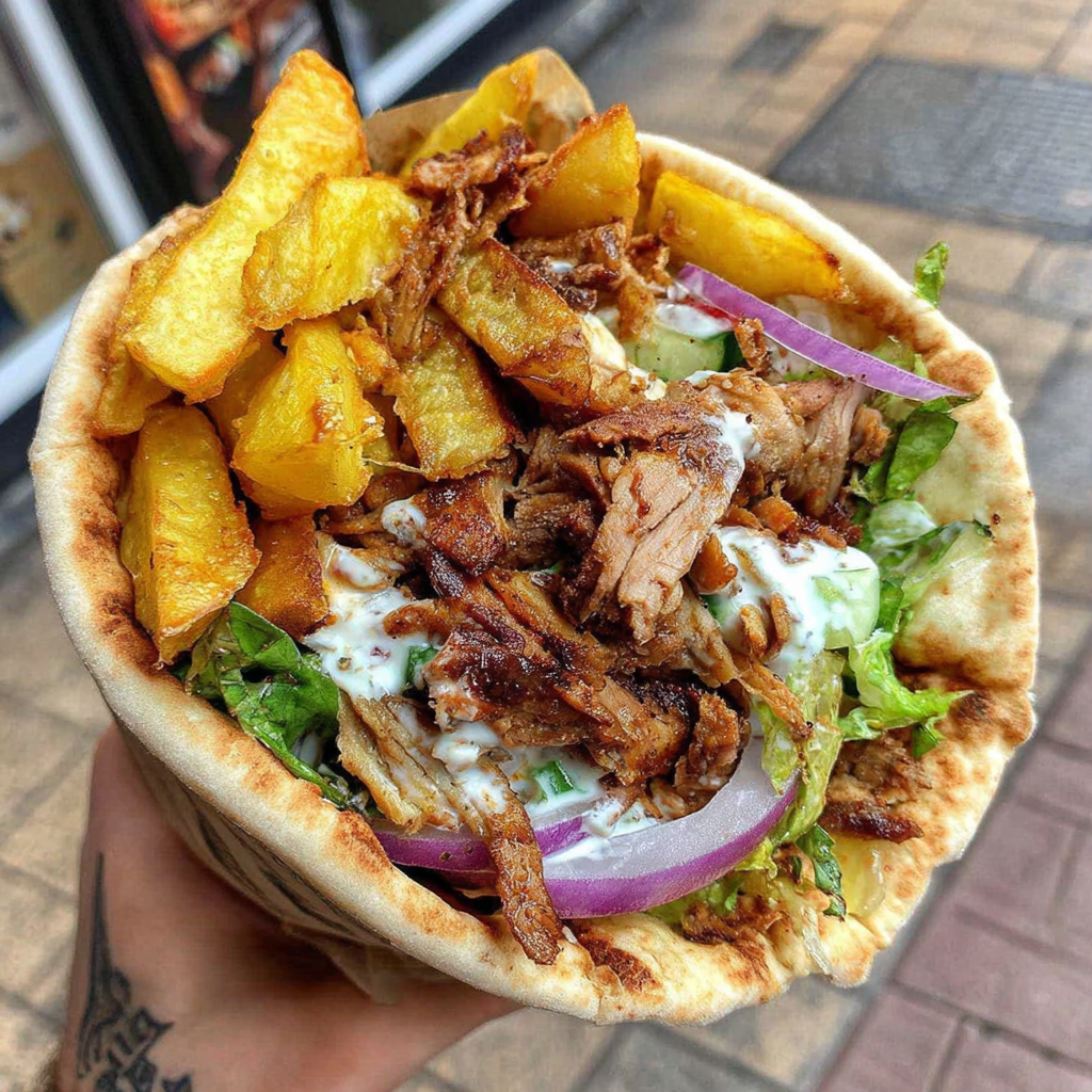 Street-Style Loaded Chicken Shawarma Wrap