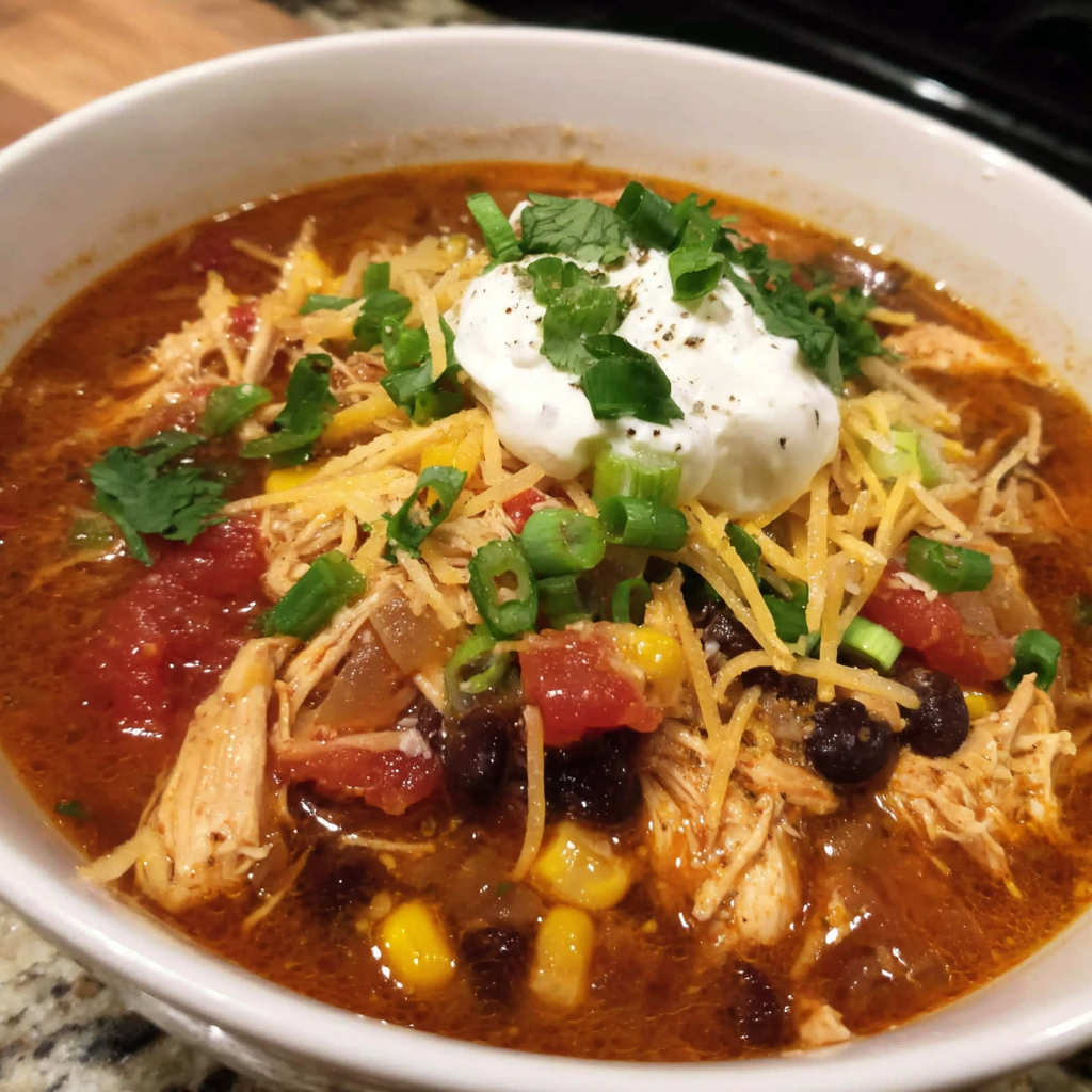 Crockpot Cream Cheese Chicken Chili
