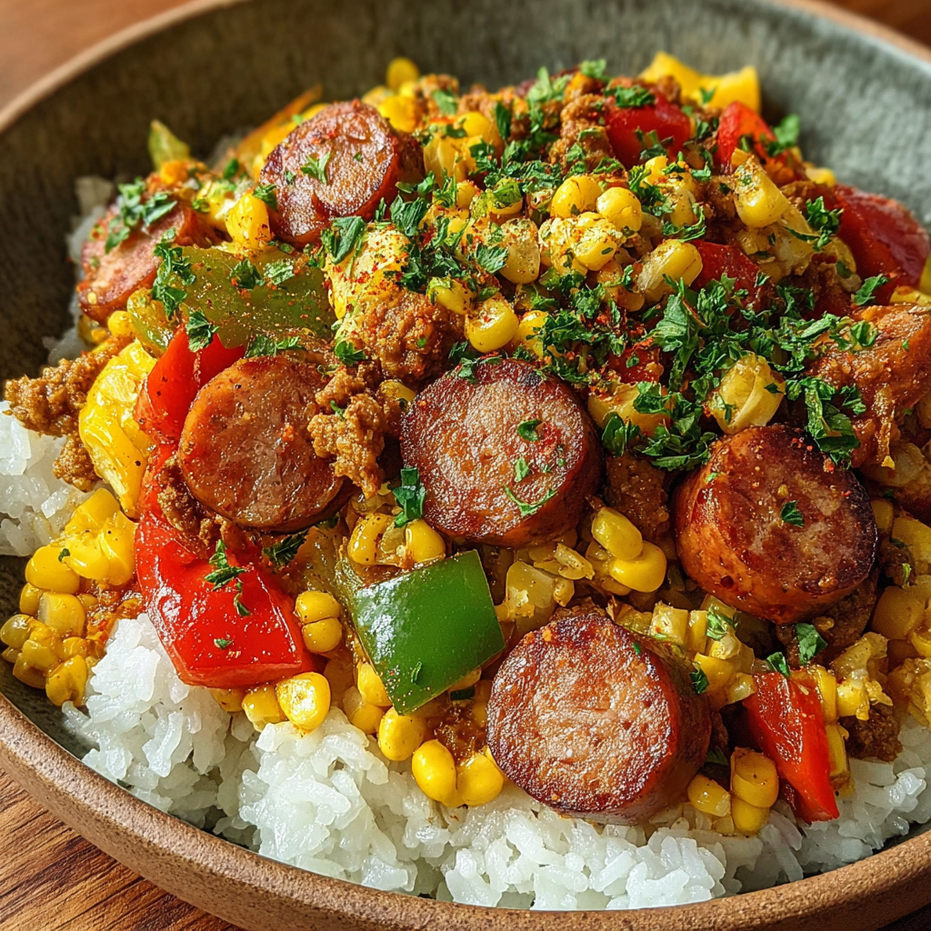 Maque Choux With Sausage Corn