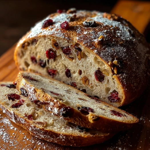 Cranberry Raisin Walnut Cinnamon Artisan Bread
