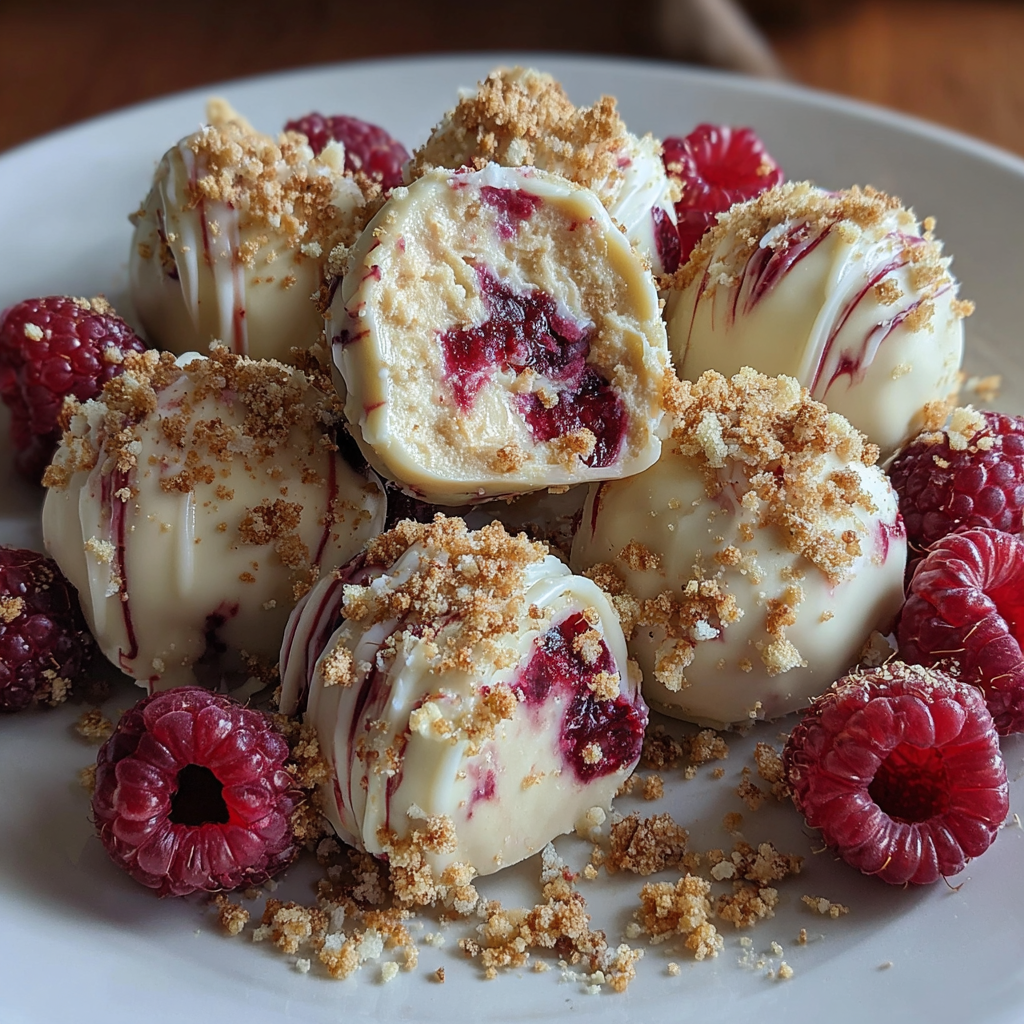 Raspberry Cheesecake Truffles