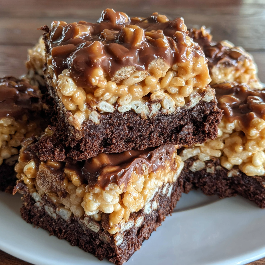 Chocolate Peanut Butter Crunch Brownies