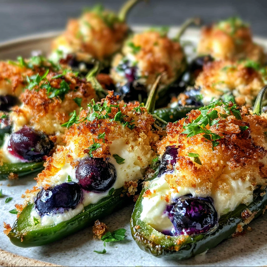 Blueberry Brie Jalapeño Poppers