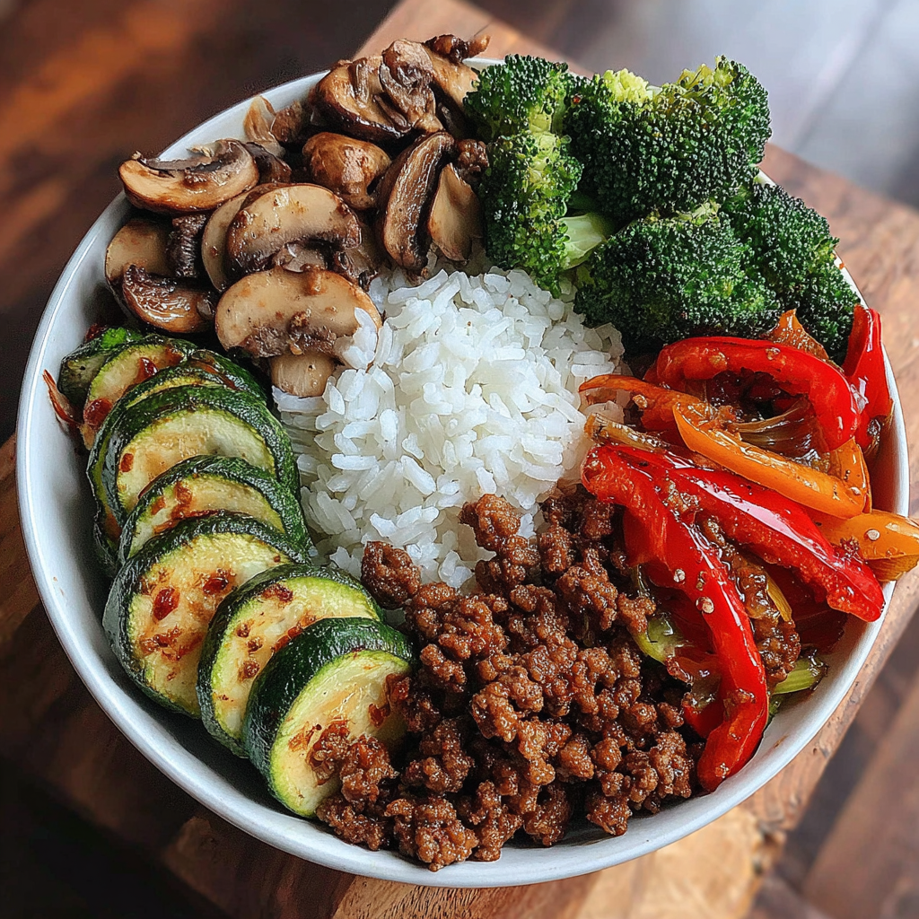 Beef & Veggie Rice Bowl