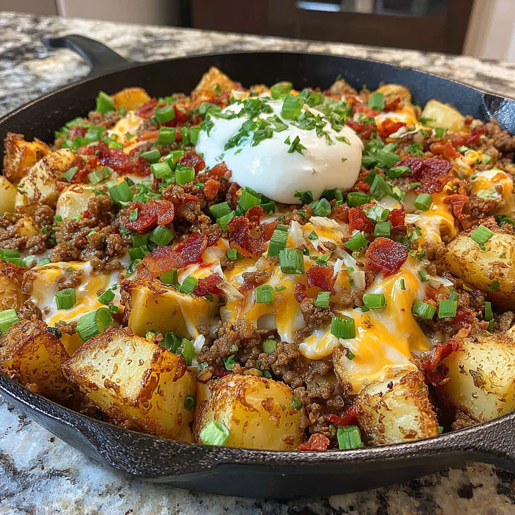 Cheeseburger Potato Skillet