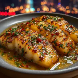 Garlic Butter Cod Strips with Sweet Chili Lime Sauce
