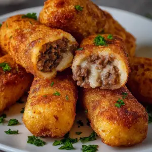 Spicy Garlic Beef Croquettes with Crispy Golden Crust