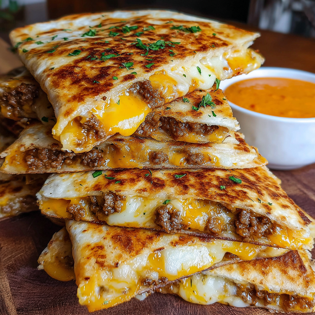 Cowboy Butter Smashed Beef Tortilla Melts