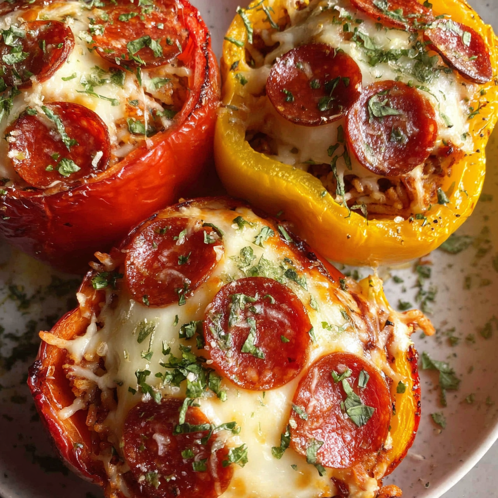 Pizza Stuffed Peppers Dinner