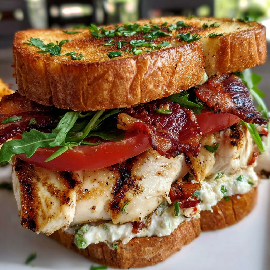 Ultimate Loaded Chicken Club Sandwich
