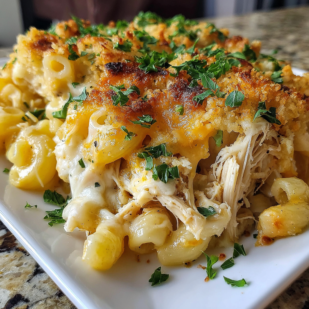 Cheesy Chicken Macaroni Casserole