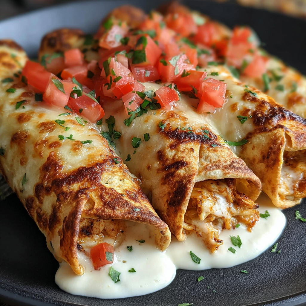 Chicken Taquitos with Queso