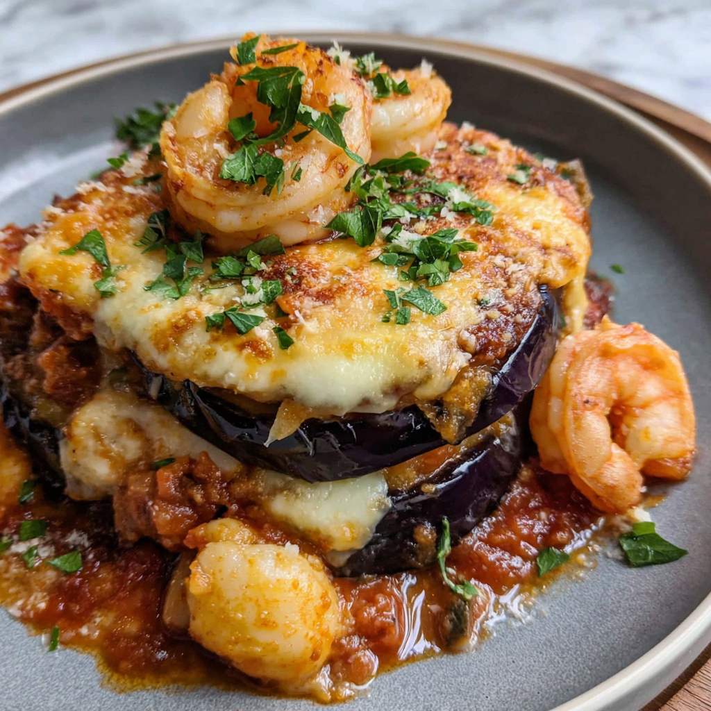 Seafood Eggplant Parmigiana