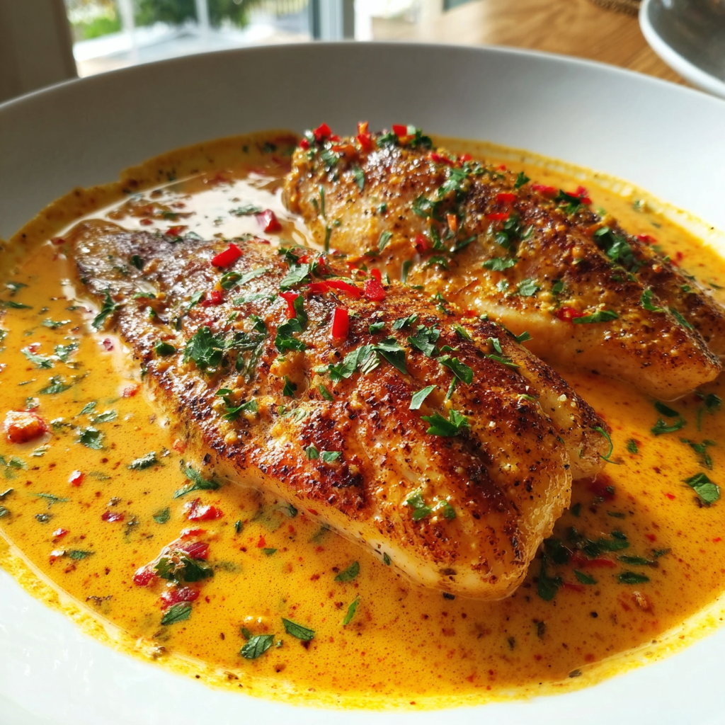 Red Snapper With Creamy Creole Sauce