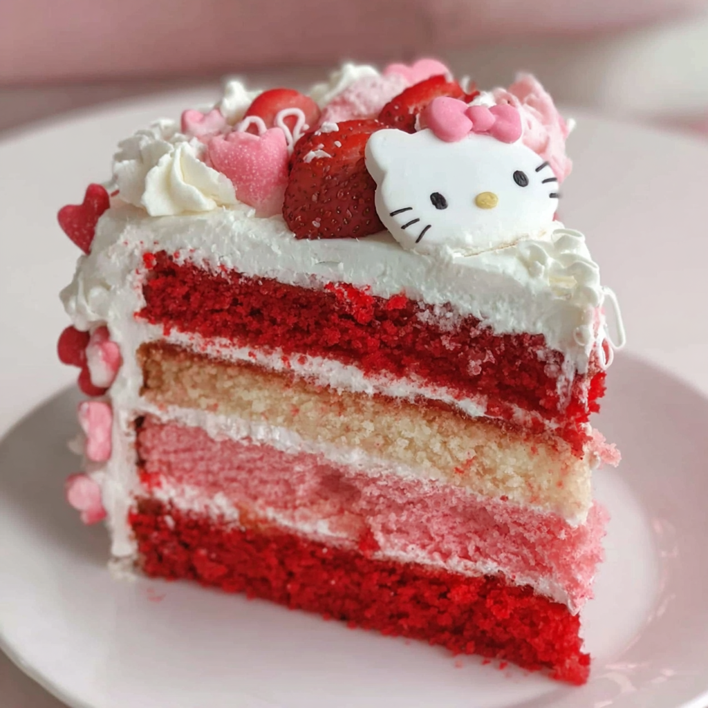 Hello Kitty Valentine’s Cake