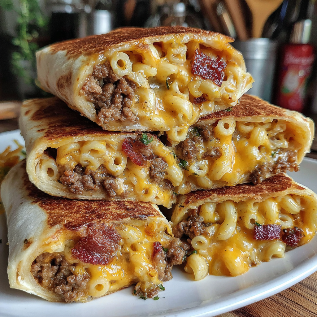 Mac Cheese Bacon Burger Rolls