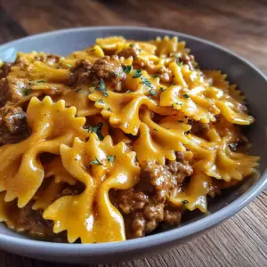 Crowd-Pleasing, Perfect Creamy Velveeta Beef and Bow Tie Pasta